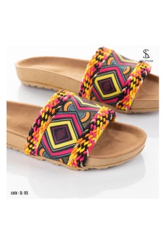 اشتري SL-105 Colorful Cloth Flat Slipper - Orange في مصر