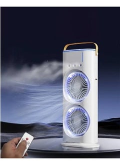 Buy Portable rechargeable mist fan and air cooler with LED light and multiple speeds suitable for office and home in Saudi Arabia