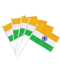 Buy 25 pieces Flag Hand Waving Desk Flags Double Sided Cake Topper Countries Flag National Day Party Supplies Flag Decoration for Baby Birthday Party (India) in UAE