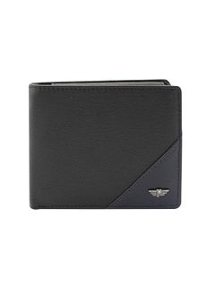 Buy Men's Leather Over Flap Coin Wallet -Black in UAE