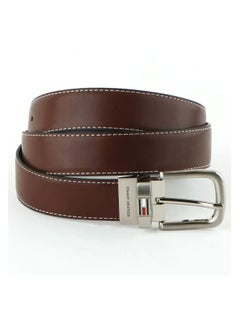 Buy Tommy Hilfiger leather brown belt with box for men in Egypt