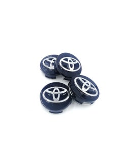 Buy 4pcs Wheel Center Cap Set Premium Parts Accessories for Toyota Black 62mm in Saudi Arabia