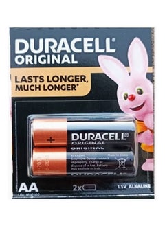 Buy 2 Piece AA Duracell Original Last Longer Batteries in Saudi Arabia