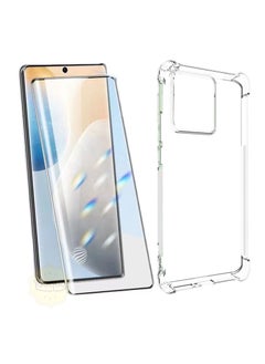 Buy 2-Pack HD Tempered Glass Screen Protector and Phone Case, One HD Clear Screen Protector And One Soft TPU Shockproof Clear Protective Case Cover For Motorola Edge 40 in Saudi Arabia