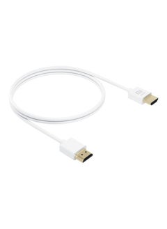 Buy HDMI Data Cable With Plug White/Gold in UAE