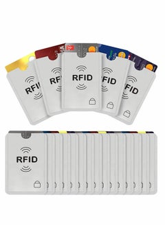 اشتري RFID Blocking Sleeves Contactless Cards - RFID Credit Card Protector Waterproof and Tear Proof - Debit Card Protector Sleeve for Privacy and Property Safety في السعودية