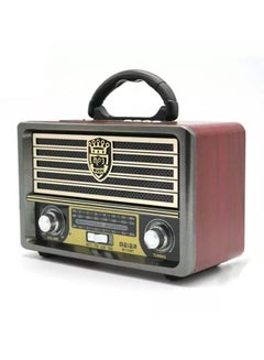 Buy M-113 Portable Vintage Shortwave Radio with Bluetooth Speaker Rechargeable Battery in UAE