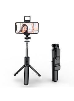 اشتري Universal Bluetooth Selfie Stick with Tripod Light version Black (70cm + Single Light + Bluetooth remote control + stainless steel tube) في السعودية