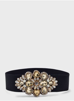 Buy Statement Jeweled Elastic Belt in Saudi Arabia