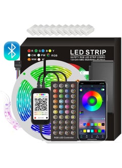 Buy Smart Bluetooth LED Strip Light 10M RGB Sync to Music Light Remote Control Colorful Rope Lighting for Home Decor Kitchen Bedroom Hotel Outdoor Bar Garden Desktop Decoration in UAE