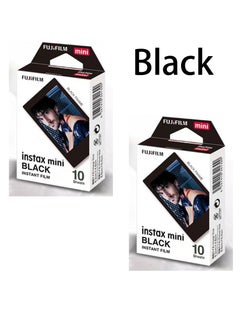 Buy 20 Sheet Instax Mini Film Photo Paper Black For Camera Portrait Home Decor in Saudi Arabia