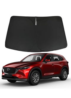 اشتري COOLBABY Windshield Sun Shade for Mazda CX-5 CX5 2017 2018 2019 2020 2021 2022 2023 Foldable Front Window Sunshade Screen Blocks UV Rays, Protector Cover Keeps The Vehicle Cooler في الامارات