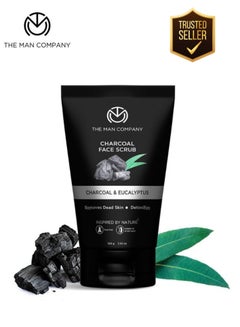 Buy Charcoal Tan Removal Face Scrub for Glowing Skin | Anti Acne, Blackhead Remover for Oily Skin | Paraben Free | Sulphate Free - 100g in UAE