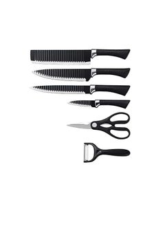 اشتري 6-piece kitchen knife set with stainless steel scissors and peeler (white color) في مصر