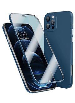 اشتري Iphone 13 Pro (6.1 Inch) Screen Protidctor And Back Cover 360 Case Cover - Blue في مصر