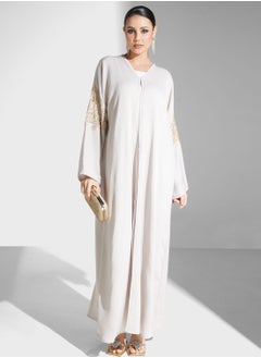 Buy Embellished Button Detail Abaya in Saudi Arabia