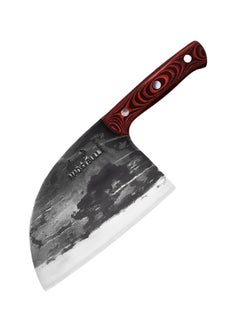 Buy Samura Mad Bull Serbian Chef’s Knife | Black & Red Handle | 7 Inch Handle | Durable | AUS-8 Hammered Stainless Steel | G-10 Handle Material | Hand Forged | Precison Cutting in UAE