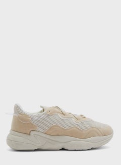 Buy Total Nude Pu Lace-Up Chunky Sneakers in UAE