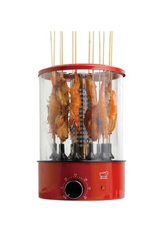 Buy Electric 360° Automatic Rotating Smoke-free Grill BBQ Machine Rotisserie Machine Timed 1100W TK-12D Red in Saudi Arabia