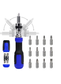 اشتري Ratchet Screwdriver, 13-in-1 Screwdriver Set, Multi Screwdriver Tool, All in One Ratcheting Screwdriver Set, 180 Degree Ratcheting Multitool Screwdriver, Professional Angle Screwdriver Repair Tool في الامارات