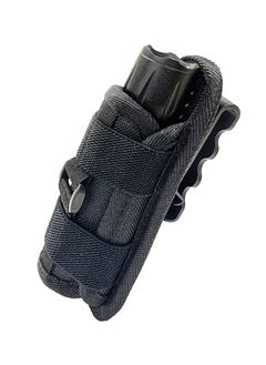 Buy Rotatable Tactical Flashlight Pouch Holster, Durable Flashlight Holder with Belt Clip Tactical Torch Carry Case with 360 Degree Carabiner Reel Clip for Camping Hiking Climbing Hunting in UAE