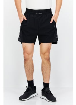 اشتري Men Sportswear Fit Brand Logo Training Short, Black في السعودية