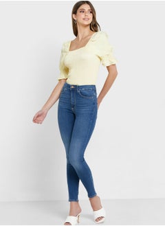 Buy High Waist Skinny Fit Jeans in UAE