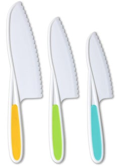 اشتري Knives for Kids 3-Piece Kitchen Cooking and Baking Knife Set:Children's Knives in 3 Sizes & Colors/Firm Grip, (colors vary) في السعودية