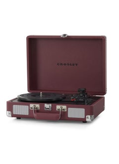 اشتري Crosley CR8005F-BU Cruiser Plus Vintage 3-Speed Bluetooth In/Out Suitcase Vinyl Record Player Turntable Burgundy في الامارات