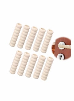 Buy Door Handle Protector, Protective Covers Soft Foam Kid Baby Safety Knob Gaurd Bumper in Beige - Child and Wall Protector (Beige Color) 10 Pack in UAE