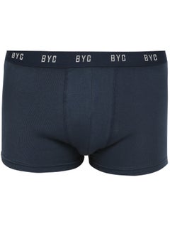 Buy BYC MEN'S COTTON BOXER BRIEF TRUNKS - NAVY BLUE in UAE