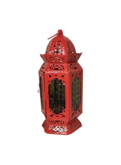 Buy Ramadan Lantern Metal Window Glass - Red Decorative Islamic Flower Shape - Unique Design Decorative Look in Egypt