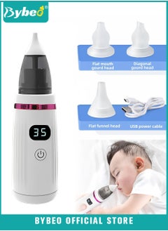 Buy Baby Nasal Aspirator Rechargeable- Infant Electric Nose aspirater Remover with 5 Suction Levels 3 Nozzles-Portable Silent Toddler Noses Cleaner in UAE