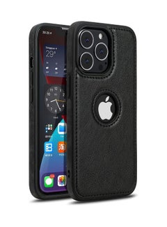 Buy iPhone 13 pro Max Case Luxury Vintage Premium Leather Back Cover Soft Protective Mobile Phone Case for iPhone 13 pro max 6.7" Black in Saudi Arabia