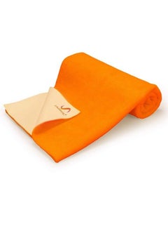 اشتري Polyester Baby Dry Sheet Mattress Bed Protector Reusable Washable Sheet For Kids Infant Toddler And Adults Orange Small (70 Cm X 50 Cm) في الامارات