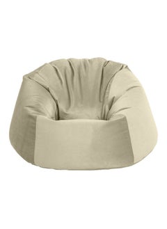 Buy Chair | Round Bean Bag Velvet - Light Beige in Saudi Arabia