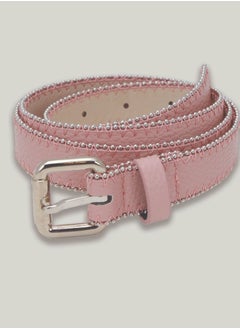 اشتري Solid Studded Pink Belt في الامارات