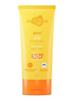 Buy Aqualogica Glow+ Dewy Lightweight & Hydrating Sunscreen with SPF 50+ & PA++++ for UVA/B & Blue Light Protection & No White Cast for Men & Women - 80g in UAE