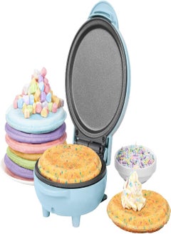 Buy Giles & Posner EK4215GSBL Pastel Compact Mini Snack Maker, Non-Stick & Easy Clean 11.5cm Plate, Party Treat & Breakfast Cooker, Make Pancakes, Cookies & Ice Cream Sandwiches, 550W, Sorbet Blue in UAE