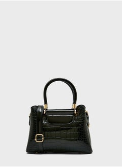 Buy Patent Croc Effect Satchel Bag in Saudi Arabia