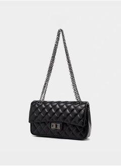 Buy Women's Flap Front Shoulder Cross-body Envelope Chain Bag Crossbody Bags for Women Leather Ladies Shoulder Purses with Chain Strap Stylish Clutch Purse in UAE