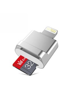 Buy MicroDrive 8pin To TF Card Adapter Mini iPhone & iPad TF Card Reader (Silver) in Saudi Arabia