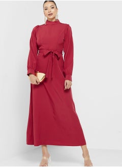 Buy High Neck Fit & Flare Dress in UAE