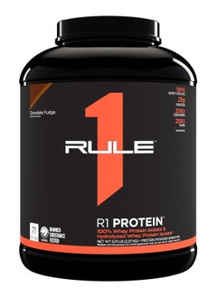 Buy R1 Protein, Chocolate Fudge - 5 lbs Powder - 25g Whey Isolate & Hydrolysate + 6g BCAAs - 71 Servings in Saudi Arabia