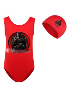 Buy Black Myth Goku Girls' One Piece Swimsuit And Cap Set in UAE