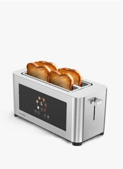 اشتري 4-Slice Bread Digital Pop-Up Toaster Smart memory 850W / Touch Panel / Reheat Mode / Deep Toast Mode / Light Toast Mode / Defrost Heat Levels / Stainless Steel / Slide Out Crumb Tray-Silver في الامارات