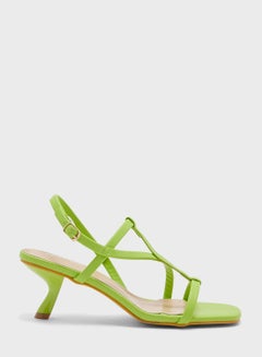 Buy Croc Effect Low Heel Sandal in Saudi Arabia