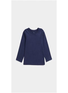 Buy Navy Long Sleeved T Shirt in UAE