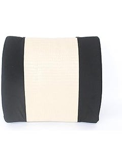 Buy Comfy back support ergonomic memory foam Pillow - Adjustable strap - For Car seat - Black and Beige Leather in Egypt