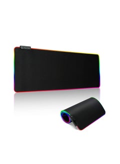 اشتري لوحة ماوس ألعاب RGB كبيرة مع قاعدة مانعة للانزلاق 14 نوعا من وضع أضواء RGB للبث المباشر والألعاب والعمل 800x300x4mm في السعودية